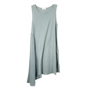 Anthropologie T. La Women's Sleeveless Flared Tunic Tank Dress Light Green Small